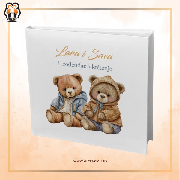 albumi-za-slike-40396-Dečiji foto album - Teddy bear blizanci_1