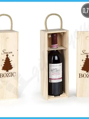 Srećan Božić poklon kutija za vino