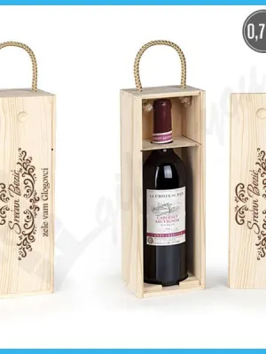 Srećan Božić poklon kutija za vino