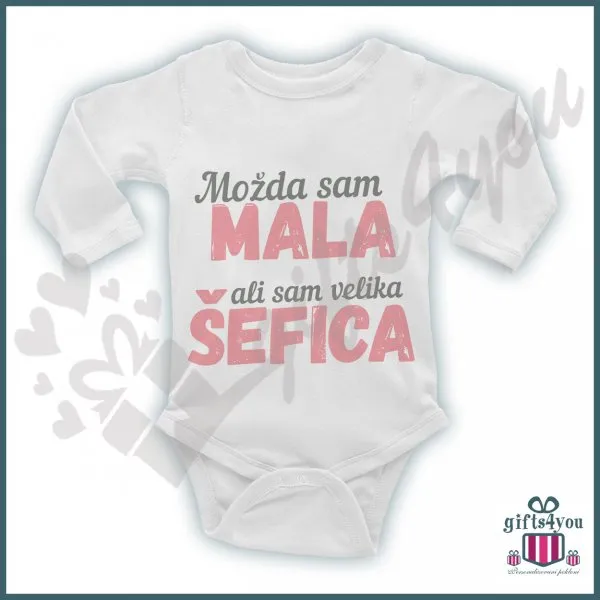 Proizvod Možda sam mala ali sam velika šefica bodić Slika