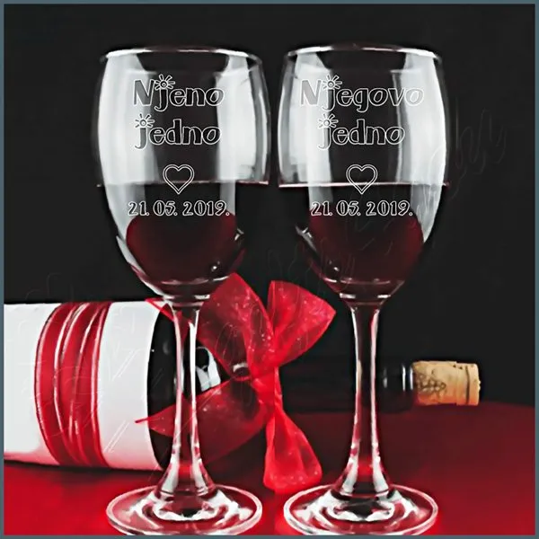 Proizvod Gospodin i gospođa čaše za vino Slika