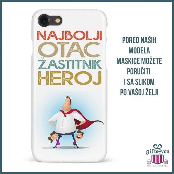 Proizvod Najbolji otac zaštitnik heroj maska za telefon Slika