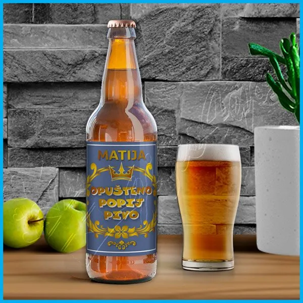 Proizvod Nalepnica za pivo opušteno popij pivo Slika
