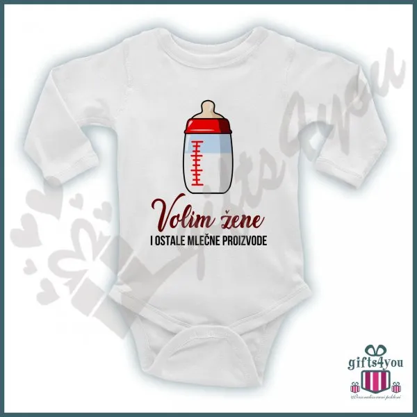 Proizvod Volim žene i ostale mlečne proizvode bodić Slika