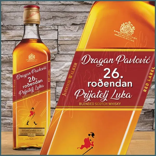 Proizvod Srećan rođendan od prijatelja whiskey Johnnie Walker Slika