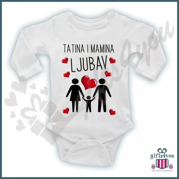 Proizvod Tatina i mamina ljubav bodić Slika
