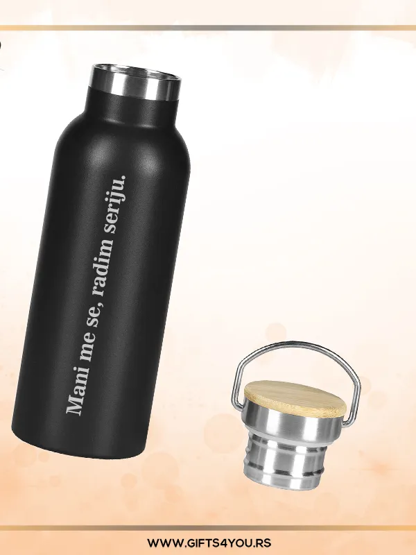 Proizvod Crni termos Mani me se radim seriju Slika
