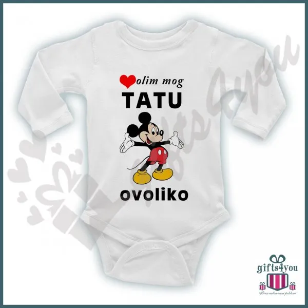 Proizvod Volim mog tatu ovoliko bodić Slika