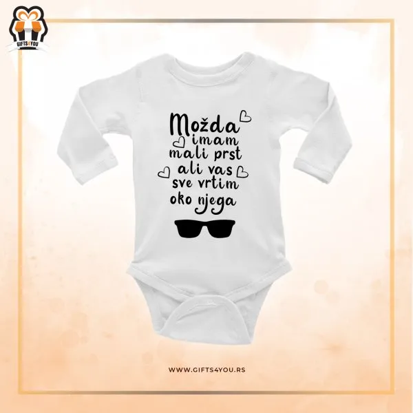 Proizvod Bodići za bebe - možda imam mali prst, ali vas sve vrtim oko njega Slika