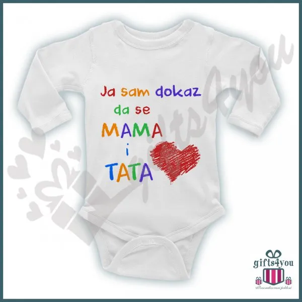 Proizvod Ja sam dokaz da se mama i tata vole bodić Slika