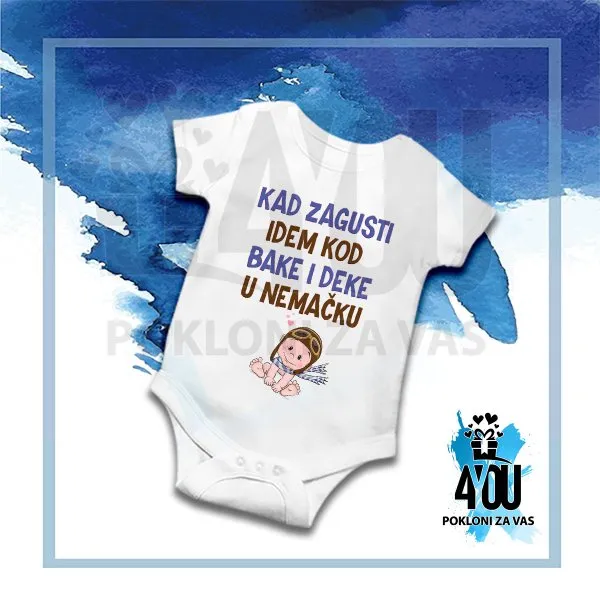 Proizvod Kad zagusti idem kod bake i deke u Nemačku bodić Slika