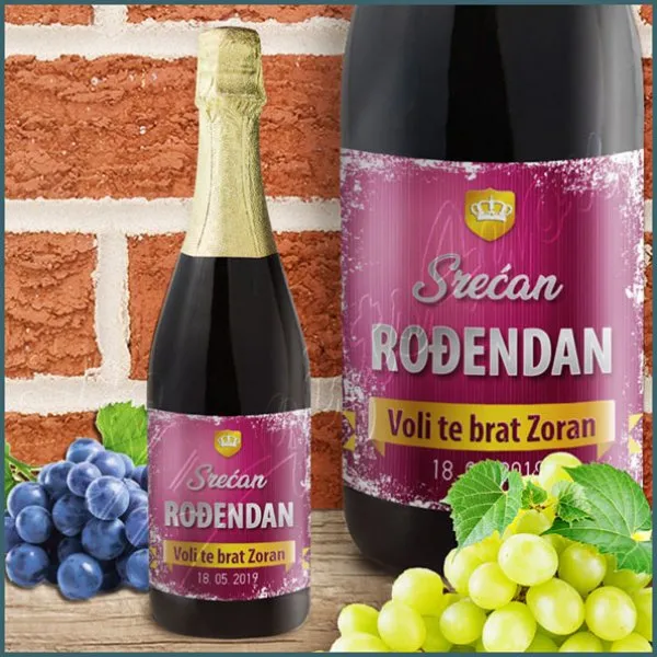 Proizvod Srećan rođendan šampanjac Slika
