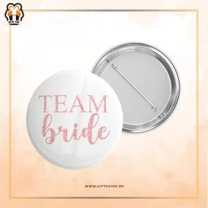 Bedž – Team bride roze Bedž – Team bride roze