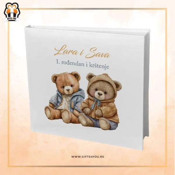 Dečiji foto album – Teddy bear blizanci