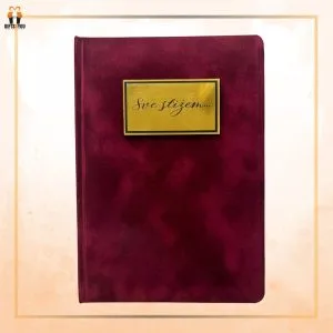 Plišani notes A5 formata – bordo boje