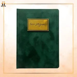Plišani notes A5 formata – tamno zelene boje