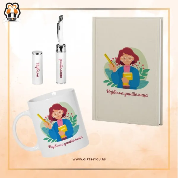 Personalizovani poklon set za učiteljice Personalizovani poklon set za učiteljice