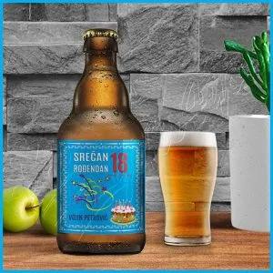 Nalepnica za pivo srećan rođendan Nalepnica za pivo srećan rođendan