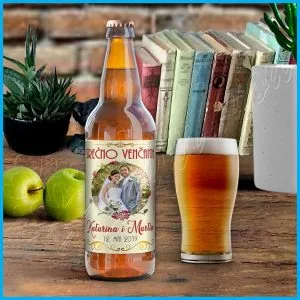 Nalepnica za pivo srećno venčanje Nalepnica za pivo srećno venčanje